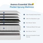 Avenco 8-Inch Pocket Sprung Small Single Mattress