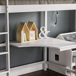Sydney High Sleeper Bunk Bed with Desk - White