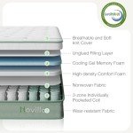 Novilla 9.8" Gel Memory Foam Bunk Bed Mattress