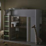 White Kids High Sleeper with Storage - Ocean Wood