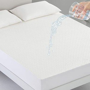 Coriwell King Size Waterproof Bamboo Mattress Protector