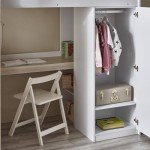White Kids High Sleeper with Storage - Ocean Wood