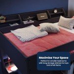 Stylish Wooden High Sleeper Bed with Desk