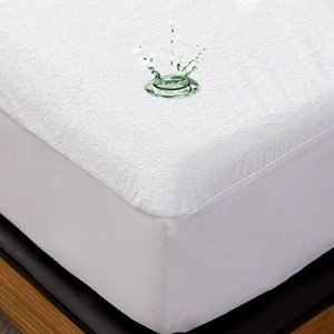 Waterproof Terry Towel Mattress Protector - Double Size