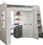 All-in-One High Sleeper Bunk Bed with Desk