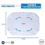 Quilted Double Bed Mattress Protector - Anti Allergy