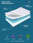 Quilted Waterproof Double Mattress Protector, Extra Deep