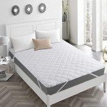 Quilted Mattress Protector for Bunk Beds - White