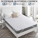 Quilted Mattress Protector for Bunk Beds - White