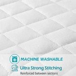 Quilted Mattress Protector for Bunk Beds - White