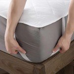 Quilted Mattress Protector for Bunk Beds - White