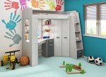 All-in-One High Sleeper Bunk Bed with Desk
