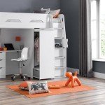 Julian Bowen Pegasus White Single High Sleeper Bed