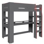 Stylish Kids High Sleeper Bunk Bed with Desk