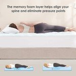 EHEYCIGA Gel Memory Foam Mattress Topper