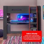 Stylish Kids High Sleeper Bunk Bed with Desk