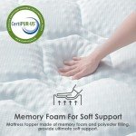 EHEYCIGA Gel Memory Foam Mattress Topper - Single