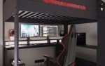 Black Small Double Gaming High Sleeper Bunk Bed