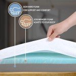 Cooling Memory Foam Mattress Topper for Bunk Beds
