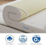 Memory Foam Mattress Topper with Washable Cover