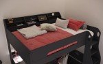 Black Small Double Gaming High Sleeper Bunk Bed