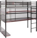 X-Rocker Battlebunk Bunk Bed with Desk - Black