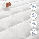 ELEMUSE Bamboo Pillow Top Memory Foam Mattress Topper