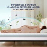 ELEMUSE Bamboo Pillow Top Memory Foam Mattress Topper