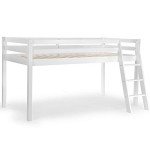 White Mid Sleeper Bunk Bed Frame for Kids