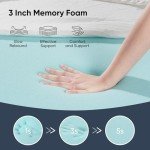 Cooling Memory Foam Mattress Topper for Back Pain