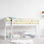 White Mid Sleeper Bunk Bed Frame for Kids