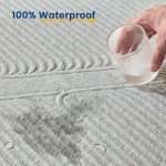 Thick Waterproof Memory Foam Mattress Topper for Double Bed