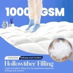 Extra Thick Double Mattress Topper with Hypoallergenic Filling