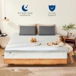 Thick Waterproof Memory Foam Mattress Topper for Double Bed