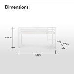 White Mid Sleeper Bunk Bed Frame for Kids