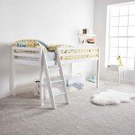 White Mid Sleeper Bunk Bed Frame for Kids