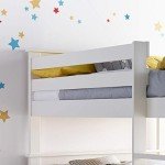 White Wood Shaker Double Bunk Bed Frame