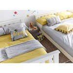 White Wood Shaker Double Bunk Bed Frame