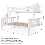 Triple Sleeper Wooden Bunk Bed for Kids