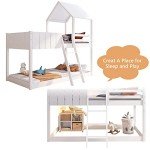 Cozy Cabin Treehouse Loft Bed with Ladder