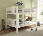 Oscar Solid Wood Pine Quadruple Bunk Bed with Mattresses
