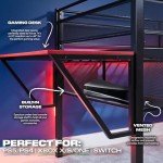 X-Rocker Sanctum Mid Sleeper Gaming Bed with Desk