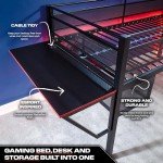 X-Rocker Sanctum Mid Sleeper Gaming Bed with Desk