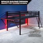 X-Rocker Sanctum Mid Sleeper Gaming Bed with Desk