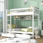 ModernLuxe Kids Bunk Bed with Storage Drawer