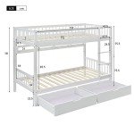 ModernLuxe Kids Bunk Bed with Storage Drawer