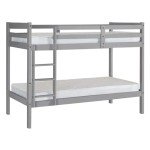 Grey Wooden Bunk Bed for Kids and Children