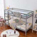 Grey Wooden Bunk Bed for Kids and Children