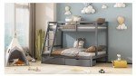 Kids Bunk Beds with Drawers in White or Grey
