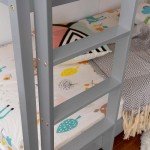 Grey Wooden Bunk Bed for Kids and Children